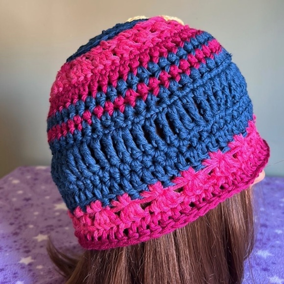 Crochet cotton beach beanie medium new - Picture 5 of 8